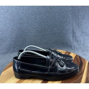 Giorgio Brutini Le Glove Black Leather Tassel Loafer Size 10.5 Men's Shoes